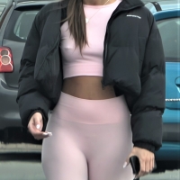 Gym babe with pierced nips