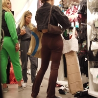 Brown leggings babe
