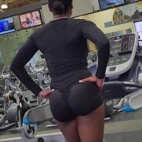 Ebony gym booty