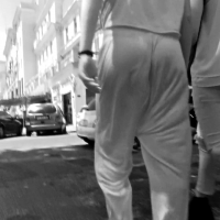Infrared video of girl with thong on
