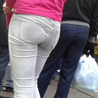 Braces teen in jeans