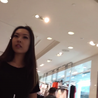 Sexy Asian girl in white shorts part 2