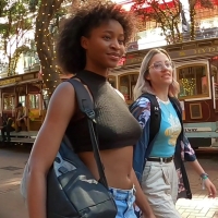 Black braless beauty