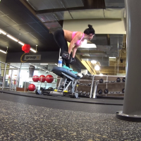 Curvy Latina working out
