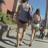 Two Asians in bikinis