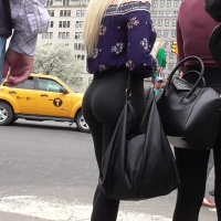 Nice ass blonde in leggings