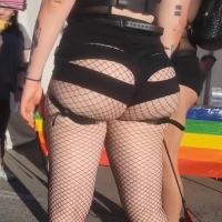 Candid sexy Pride chick in ripped looking shorts and stockings with a sweet ass (part 1) Bubble butt in ripped shorts at Pride_1.mp4-2023-06-09-16h39m56s115.jpg
