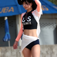 Skinny Asian milf on the beach with sexy body Skinny Asian milf