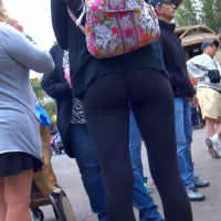 Hot ass milf at Disney