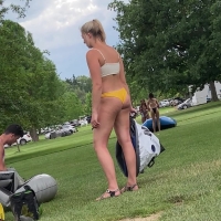 Blonde in yellow thong (1080p)