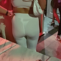White thong white leggings