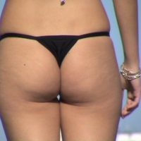 3 thong butts on the beach