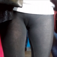Girl with serious camel and vpl