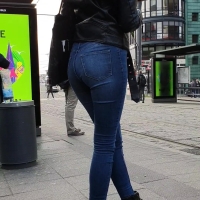 Brunette in heeled boots