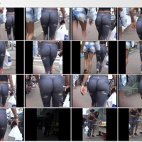 Amazing Latina ass in tight leggings