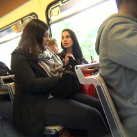 Skinny Arab girl in green leggings