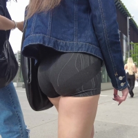 Black spandex booty