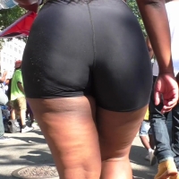 Ebony spandex booty