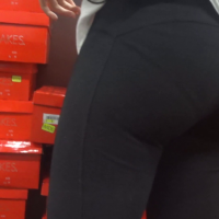 Sexy shoe store employee