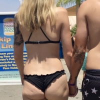 Sexy candid tattooed blonde chick in a black thong bikini tumblr_p7c0diojAw1x18jdvo4_640.jpg