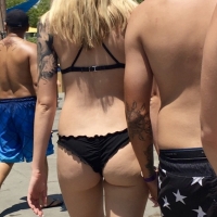 Sexy candid tattooed blonde chick in a black thong bikini tumblr_p7c0diojAw1x18jdvo6_1280.jpg