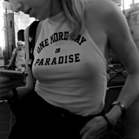 Infrared braless babe