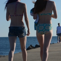 Dump of a bunch of candid beach and bikini babes with sexy bodies Twins (10).JPG