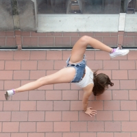 Dump of a bunch of sexy candid girls with nice asses in shorts Handstand (2).JPG