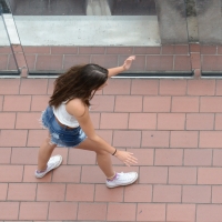 Dump of a bunch of sexy candid girls with nice asses in shorts Handstand (1).JPG