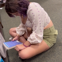 Book store cleavage