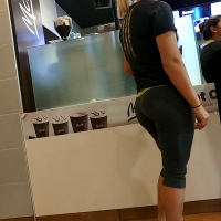 Thick volleyball girl ass getting food