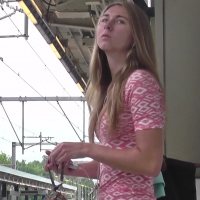 Screenshots from The Epic Blonde video of a girl in shorts and dresses The epic blonde screenshots