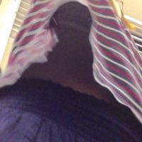 Bad quality attempt at an upshirt with bra showing Bad quality upshirt bra