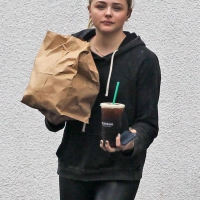 Chloe Moretz out and about in Bel Air in tight shiny black pants Chloe Moretz out in Bel Air