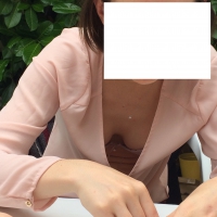 Someones friend downbloused showing cleavage and dirty panties A friends cleavage and panties