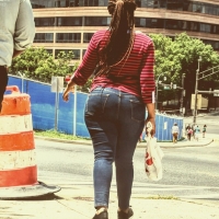 Sexy candid ebony babes in tight jeans and pants stephanwonders_50544793121_Thick ass in vpl, butt cheeks moving all over the place, wedgie in long flying pant.jpg