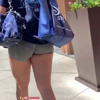 Spandex booty with vpl
