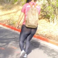 See through college chick