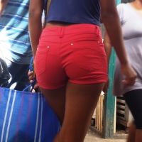 Nice ass in tight pink shorts with vtl Nice ass in pink shorts
