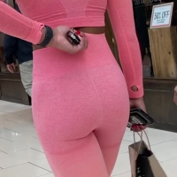 Ebony ass in peach