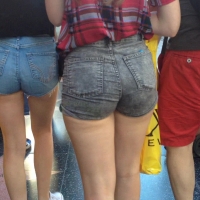 Two hot teens in shorts