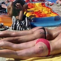 Lesbians at the beach