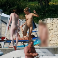 A few nude teens at Ula FKK nude beach Ula FKK nude beach teens
