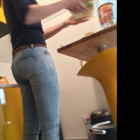 A candid friend in tight jeans and some pictures of her panties Friend in tight jeans and panties
