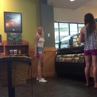 Skinny blonde in shorts (part 1)