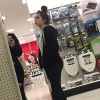 Teen shopping with mom