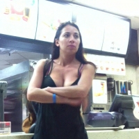 Nice tits at McDonald's