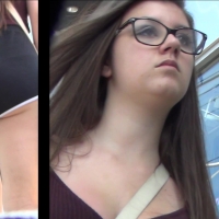 Brunette butt cheeks