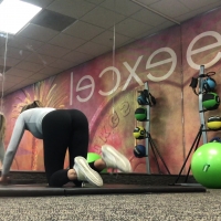 Beautiful gym girl in leggings