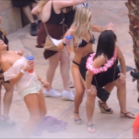 Sexy blonde party girl
